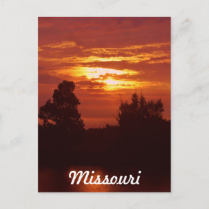 Missouri-zonsondergang Briefkaart