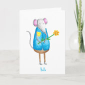 Missy Mouse tenant une carte "Juste parce que" (Devant)