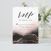 Mist Ethereal Ombre Blush rose doré Moody RSVP (Debout devant)