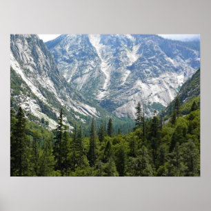 Mist Herfst Trail, King's Canyon National Park, CA Poster