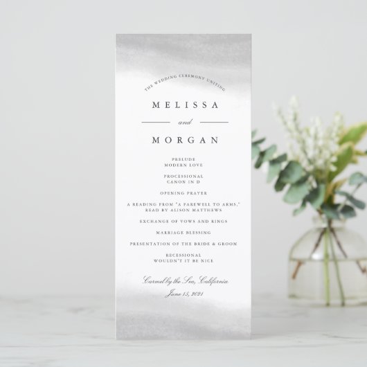 Mist Huwelijksprogramma Programma (Staand voorkant)