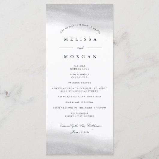 Mist Huwelijksprogramma Programma (Voorkant)