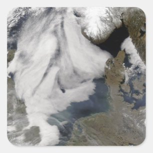Mist in Noord-Zee 2 Vierkante Sticker
