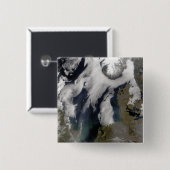 Mist in Noord-Zee Vierkante Button 5,1 Cm (Voorkant /achterkant)