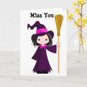 MIST JE ***LAAT JE** HAPPY/FUN HALLOIN KAART (Gele Bloem)