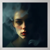 “Mist of Melinoë” – A Spectral Portrait Poster (Voorkant)