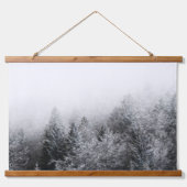 Mist over bevroren bos hangend wandkleed (Voorkant)