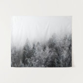 Mist over bevroren bos wandkleed (Voorkant (horizontaal))