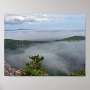 Mist rond Great Head, Acadia NP, Maine Poster