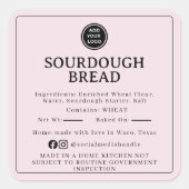 Mist Roze Sourdough Ingrediënten Cottage Sticker (Voorkant)