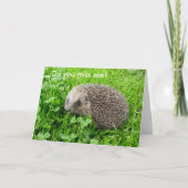 "Mist u me? " Kaart (Voorkant)