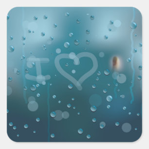 Mist van de liefde vierkante sticker