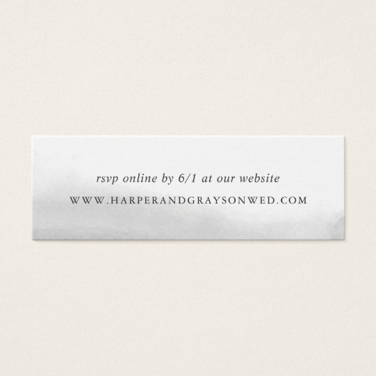 Mist Wedding Website RSVP-kaarten Mini Visitekaartjes (Voorkant)