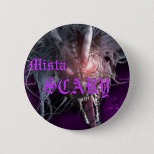 Mista SCARY Bright Paarse Dragon Button
