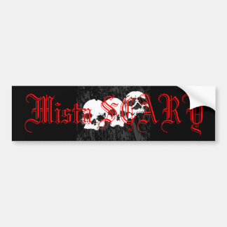Mista SCARY Skulls Logo Bumpersticker - Gepersonal