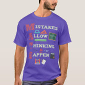 Mistakes Allowhinkingo Happen Matheacher retro vin T-shirt (Voorkant)