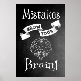 Mistakes kweken je hersenen poster