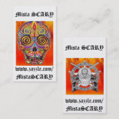 MistaSCARY Happy Sugar Skull Profile Visitekaartje (Voorkant / Achterkant)
