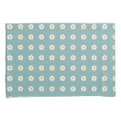 mistblauw - geel en wit Buttercup Flowers Kussensloop (Voorkant-Rechts)