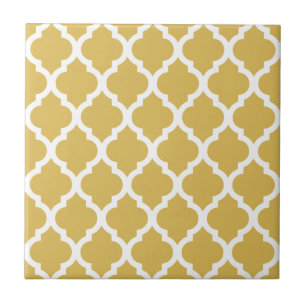 Misted Yellow Moroccan Tile Trellis Tegeltje