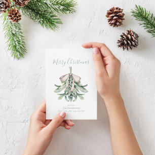 Mistelboeket Kerstmis Feestdagenkaart