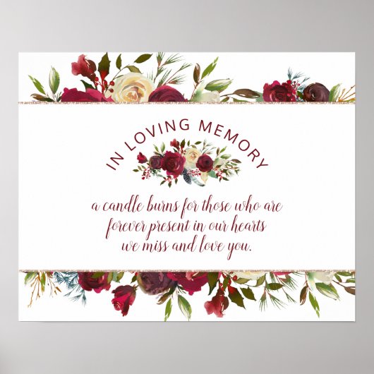 Misteltoe Manor Winter In Loving Memory Bord Poster (Voorkant)