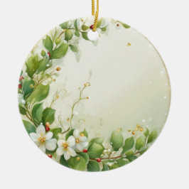 Mistelzweige, wasserfarben pastell Gemälde Keramisch Ornament