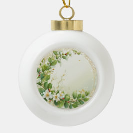 Mistelzweige, wasserfarben pastell Gemälde Keramische Bal Ornament