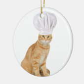 Mister Cat Chef voor u Keramisch Ornament (Links)