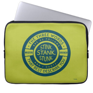 Mister Grinch Stink Stank Stunk Quote Laptop Sleeve