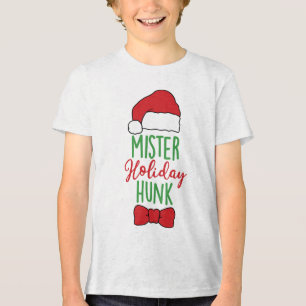 Mister Holiday Hunk Modern Christmas Feestdagen Tri-Blend Shirt