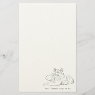 Mister Kitty Cat Stationery Briefpapier