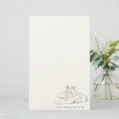 Mister Kitty Cat Stationery Briefpapier (Staand voorkant)