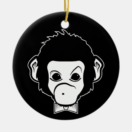mister monkey keramisch ornament (Voorkant)