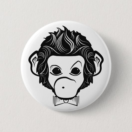 mister monkey ronde button 5,7 cm (Voorkant)