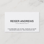 mister monkey visitekaartje (Achterkant)