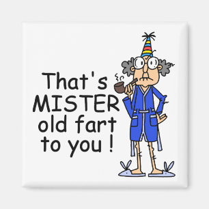 Mister Old Fart Birthday Humor Magneet