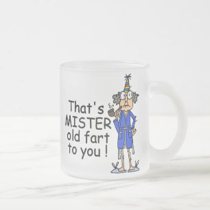 Mister Old Fart Birthday Humor Matglas Koffiemok