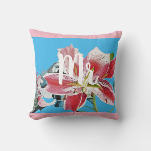 Mister Pink Lily floral Wedding Decor Cushion Kussen