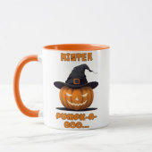Mister Pumpk-A-Boo Halloween Pumpkin Mok (Links)