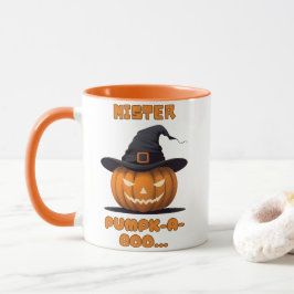 Mister Pumpk-A-Boo Halloween Pumpkin Mok