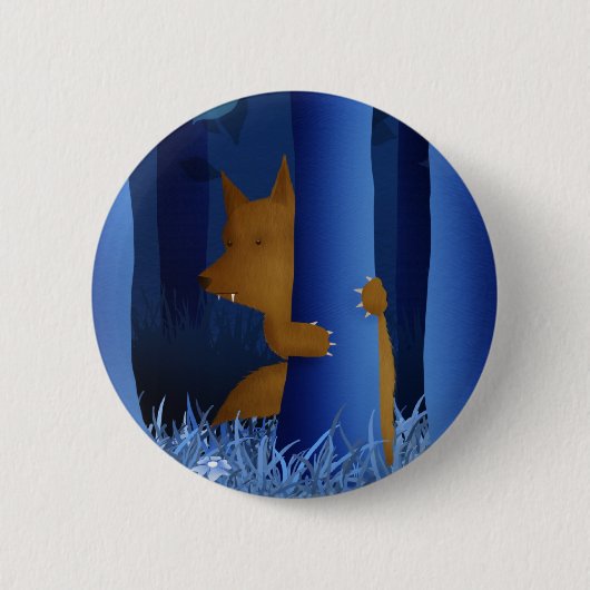Mister Wolf - Pin Badge Ronde Button 5,7 Cm (Voorkant)