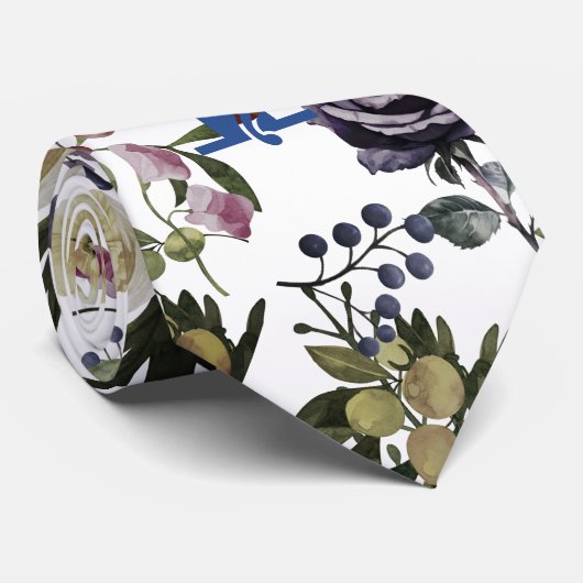 mistfilter bloemige achtergrond stropdas (Opgerold)