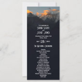 Mistic Mountain Dark Wedding Programme (Devant)