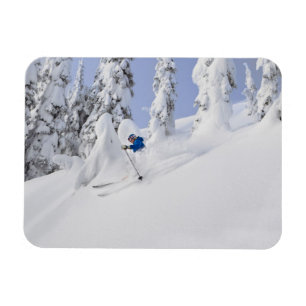 Mistie Fortin skiet poedersneeuw Magneet