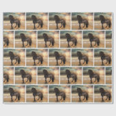 mistig fries ochtendpaard cadeaupapier (Vlak)