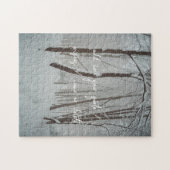 Mistig winterbos legpuzzel (Horizontaal)