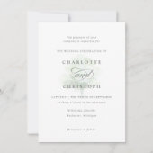 Mistige boom bruiloft uitnodiging (Voorkant)