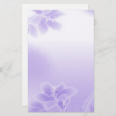 mistige paarse bloem briefpapier (Voorkant / Achterkant)