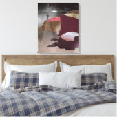 Mistige vuurtoren canvas afdruk (Insitu (Slaapkamer))